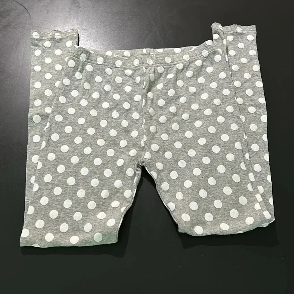 Carters girls size 12 pajama set, long sleeve top & pants white/gray comfy EUC - Picture 6 of 9